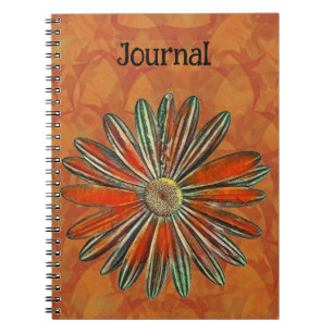 Rustic Colourful Daisy Flower Art Journal