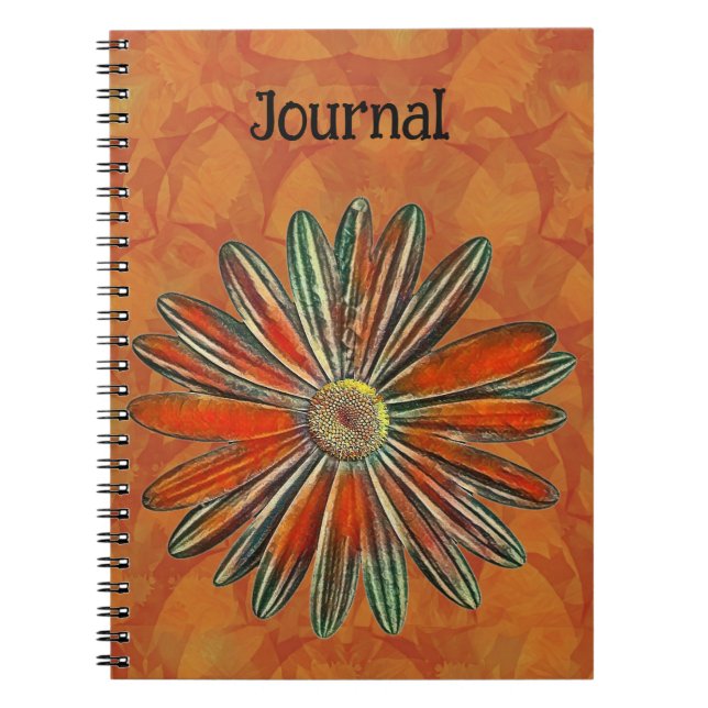 Rustic Colourful Daisy Flower Art Journal (Front)