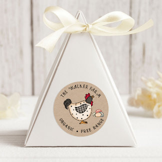 Rustic Colourful Farm Fresh Eggs Classic Round Sticker