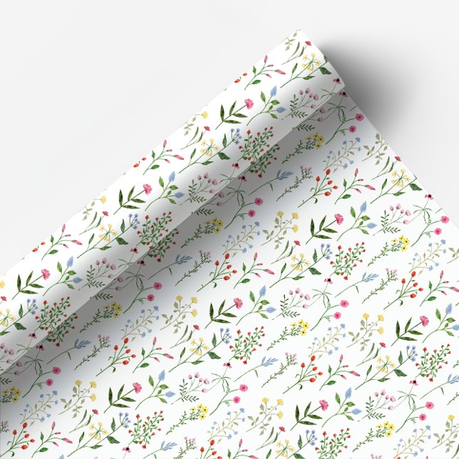 Rustic colourful wildflower floral wrapping paper (Creator Uploaded)