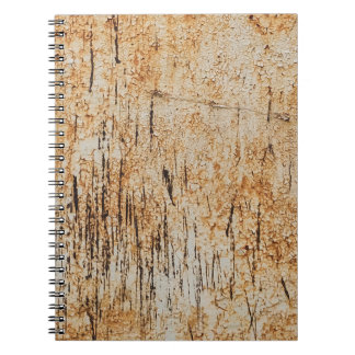 Rustic colours intertwine in corroded metal textur notebook