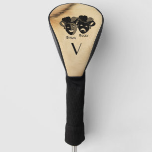 Rustic Comedy and Tragedy Theatre Design Golf Head Cover