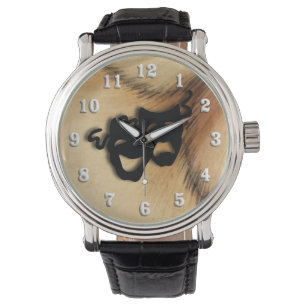Rustic Comedy and Tragedy Theatre Masks Watch