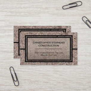Rustic Concrete Construction Business Card