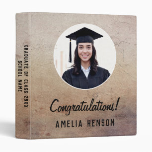 Rustic Congratulations Graduate 2 Photo Album Binder