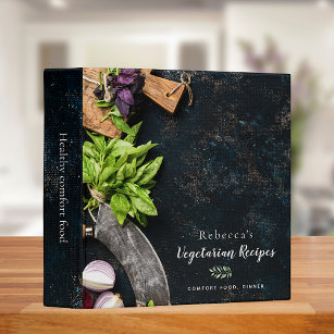 Rustic cookbook vegitarian home cooking recipes binder