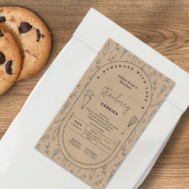 Rustic Cooking Utensils Pastry Cottage Law Label (Rustic Cooking Utensils Pastry Cottage Law Label)