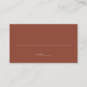 Rustic Copper Editorial Modern Wedding Place Card