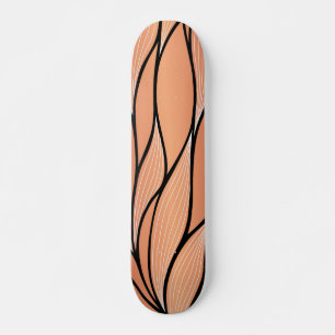 Rustic Coppery Bronze Leave Pattern  Skateboard