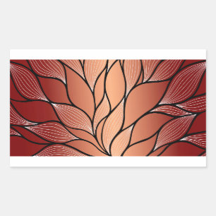 Rustic Coppery Bronze Leave Pattern Sticker