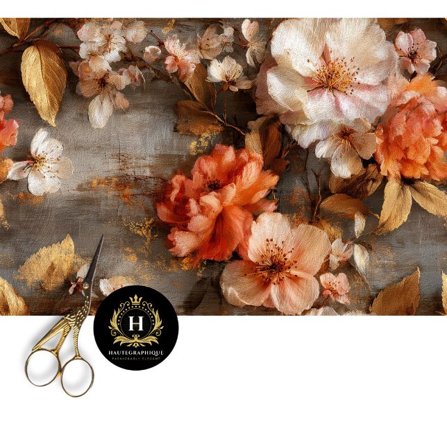 Rustic Coral Floral Seamless Decoupage Tissue Paper (Creator Uploaded)