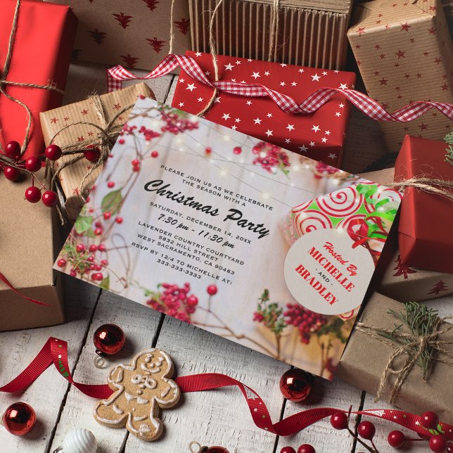 Rustic Corporate Christmas Holiday Party Invitation (Creator Uploaded)