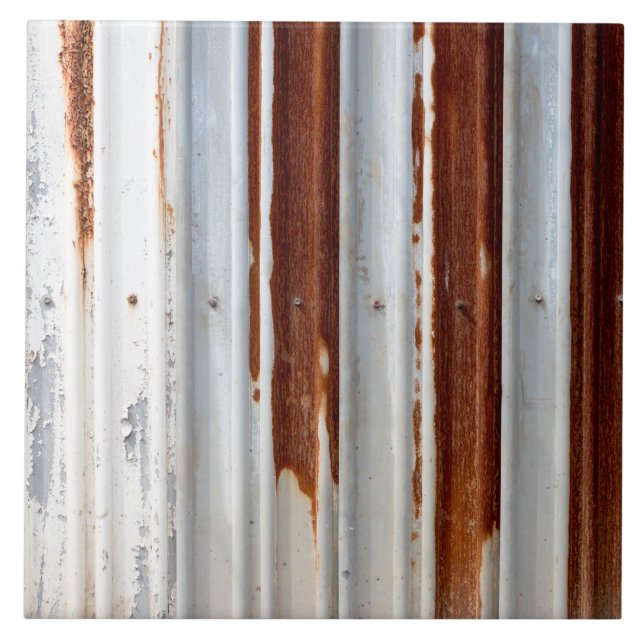 Rustic Corrugated Metal Tile (Front)