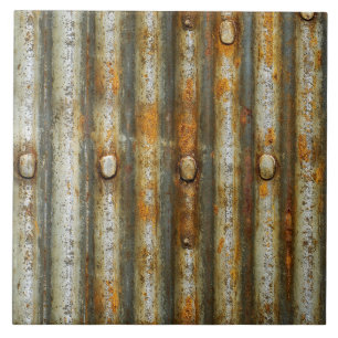 Rustic Corrugated Metal Tile