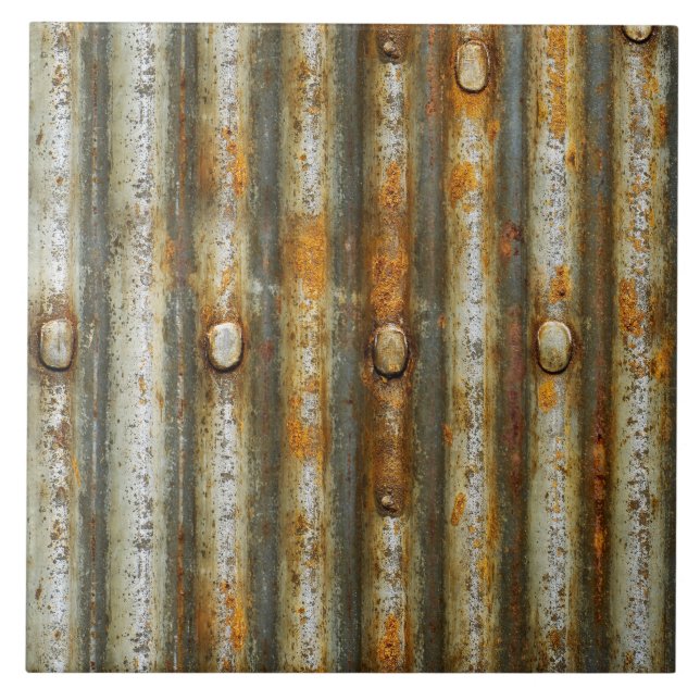 Rustic Corrugated Metal Tile (Front)
