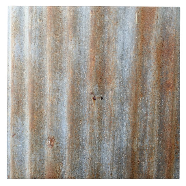 Rustic Corrugated Metal Tile (Front)