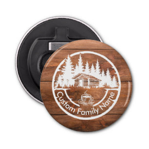 Rustic Cottage Cabin Barn   Custom Family Name Bottle Opener