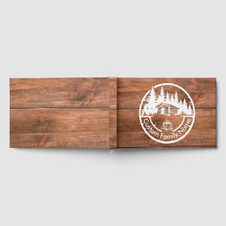 Rustic Cottage Cabin Barn | Custom Family Name Guest Book