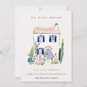 Rustic Cottage Landscape Home We have Moved Card