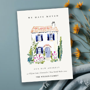 Rustic Cottage Landscape Home We have Moved Card