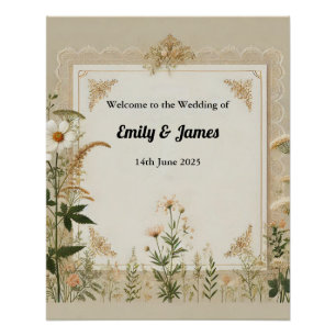 Rustic Cottagecore Wedding Sign