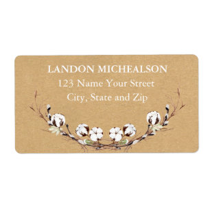 Rustic Cotton Address Labels
