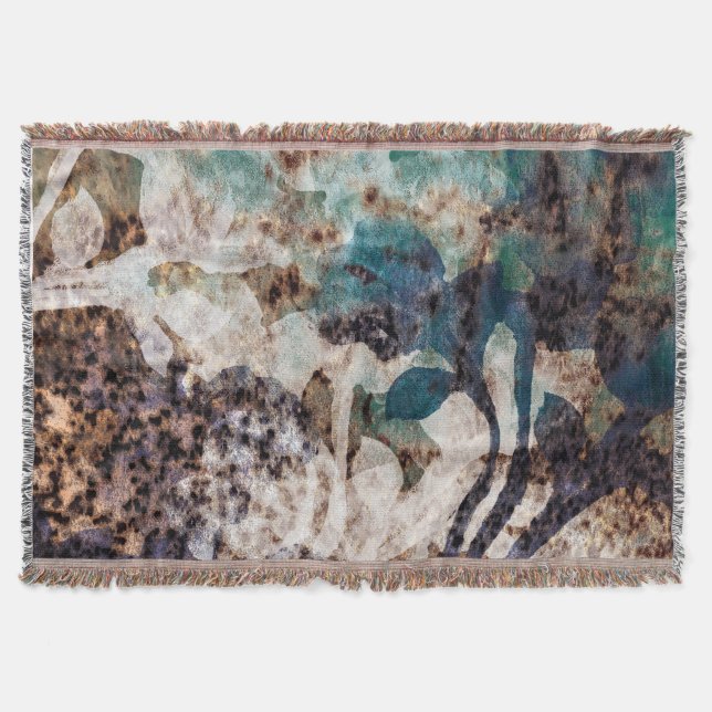 Rustic Cotton Design- Throw Blanket (Front)