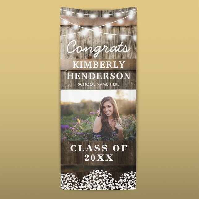 Rustic Country 2026 Graduation Photo Door Banner (Creator Uploaded)