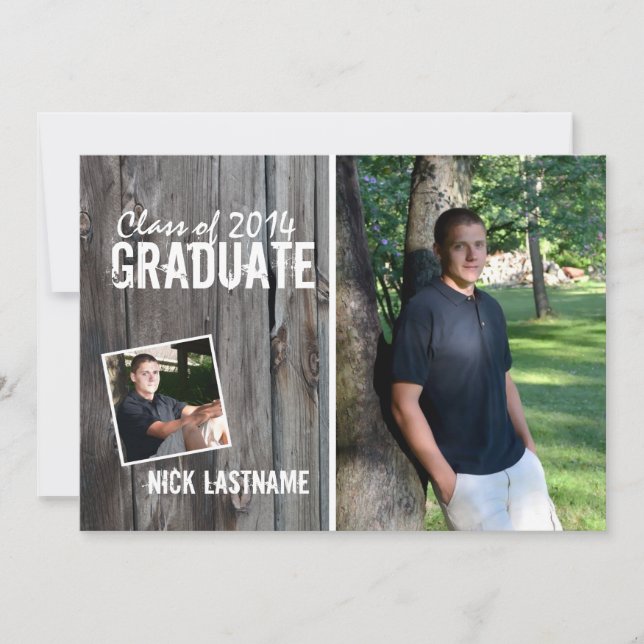 Rustic Country Barn Graduation Invitation (Front)