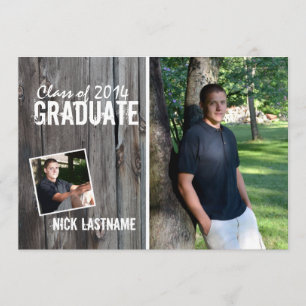 Rustic Country Barn Graduation Invitation