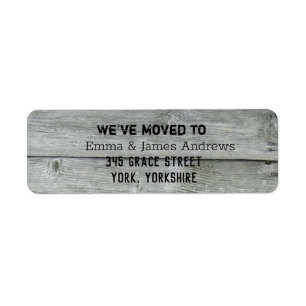 Rustic Country Barn We’ve Moved New Address Label