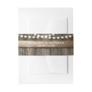 Rustic Country Barn Wedding Invitation Belly Band