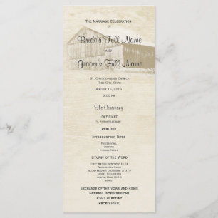Rustic Country Barn Wedding Program