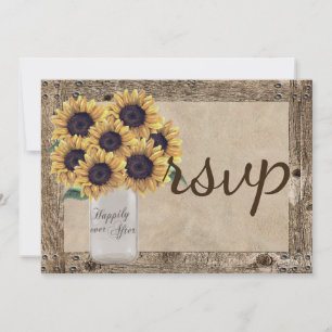 Rustic Country Barn Wedding Sunflower Mason Jar