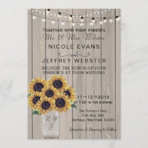 Rustic Country Barn Wedding Sunflower Mason Jar