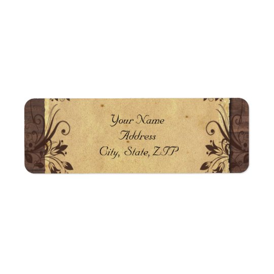 Rustic Country Barn Wood Beauty Return Address Label
