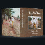 Rustic country barn wood photo collage wedding binder<br><div class="desc">Rustic country barn wood photo wedding album
Add your own photos and text and create a very personal and unique wedding album.</div>