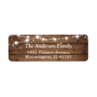Rustic Country Barn Wood Twinkle Lights Address