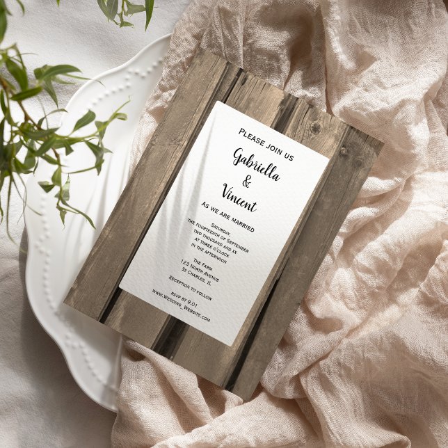 Rustic Country Barn Wood Wedding Invitation (Creator Uploaded)