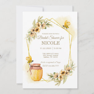 Rustic Country Bees Invitation de la douche nuptia
