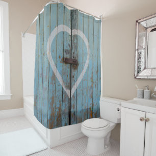 Rustic Country Blue Barn Door Heart