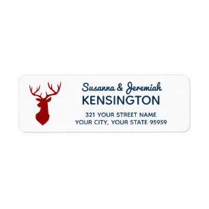 Rustic Country Blue with Red Deer