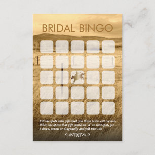 Rustic Country Bridal Shower Bingo Cards