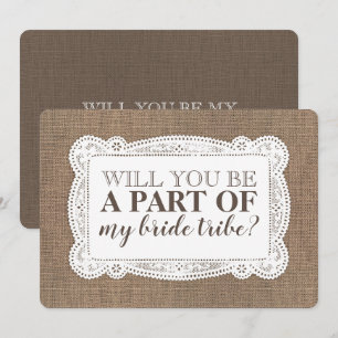 Rustic Country Bridesmaid / Maid of Honour Proposa Invitation
