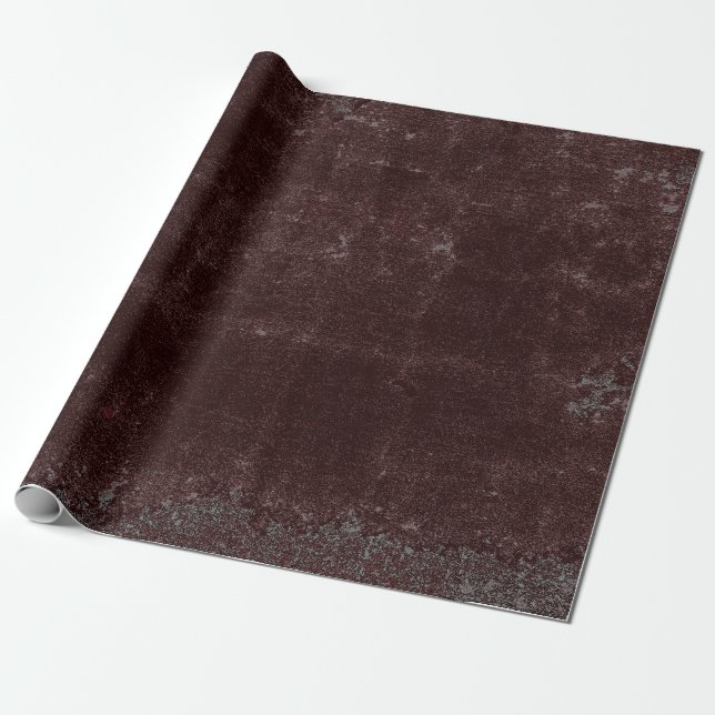 Rustic Country Brown Grunge Texture Vintage       Wrapping Paper (Unrolled)