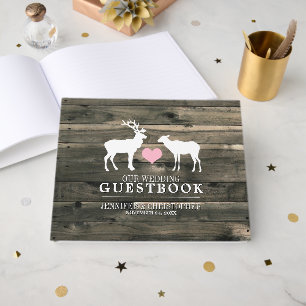 Rustic Country Buck and Doe Wedding Guest Book