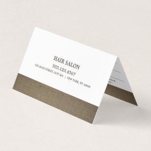 Rustic Country Burlap Appointment Card