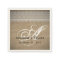 Rustic Country Burlap Lace Wedding Monogram
