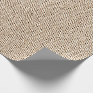 Rustic Country Burlap Look Wrapping Paper