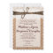 Rustic Country Burlap Print Wedding Invitations